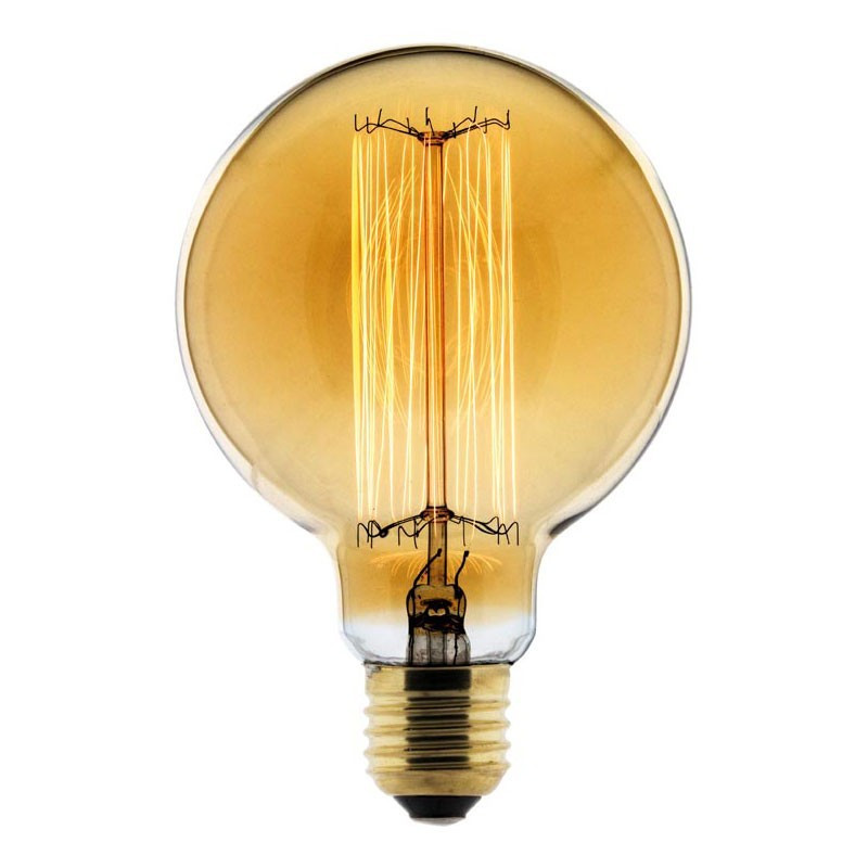 E27 25W GLOBE 95mm F2 Carbon Filament Bulb - Elexity