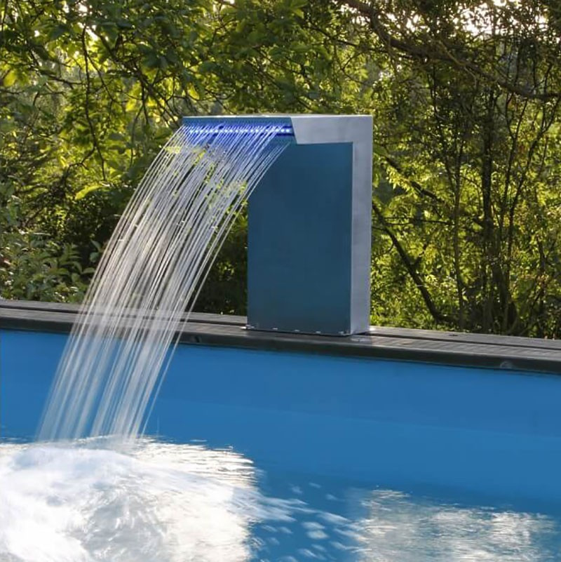 above ground pool fountains and waterfalls