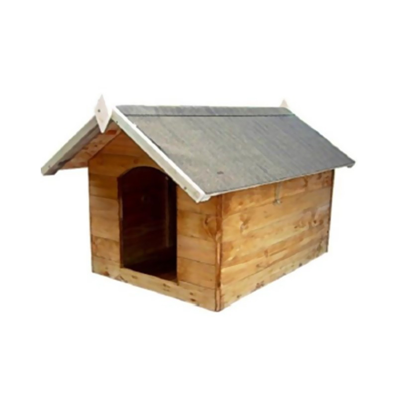 Hundehütte L aus Holz mit aufklappbarem Dach 85x120xh85