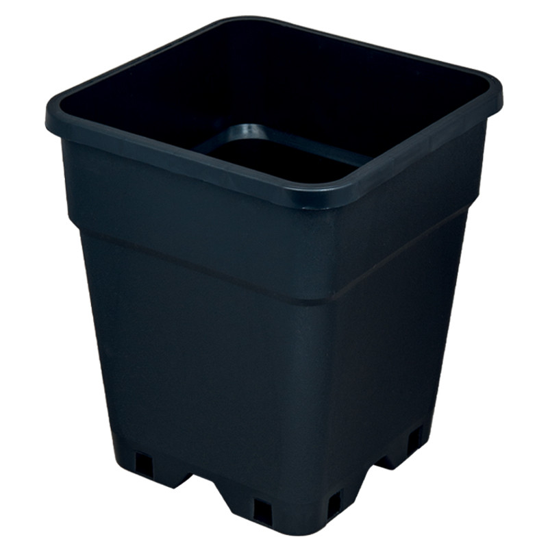 Pot 25L plastique carré noir Platinium